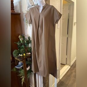 Chic Brown Midi Dress